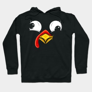 Funny Wierd Turkey Face Thanksgiving Hoodie